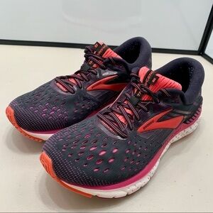 Brooks Shoes Adult Size 9.5 Black Purple Transcend 1202871B080 Running Women